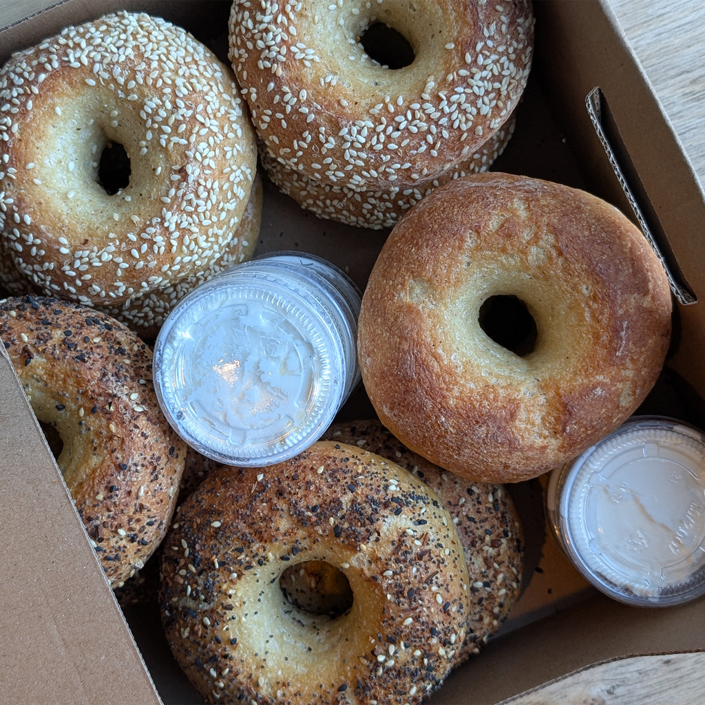 The Bagel & Salad Brunch Box (Serves 10–12)